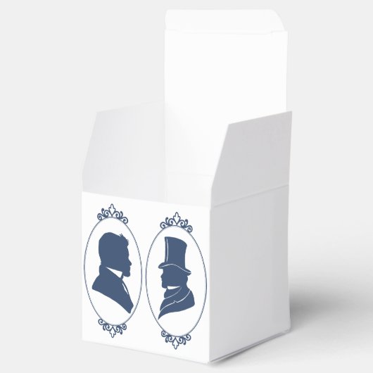 Gay Grooms Regency Blue Rozen Bedankdoosjes (Geopend)