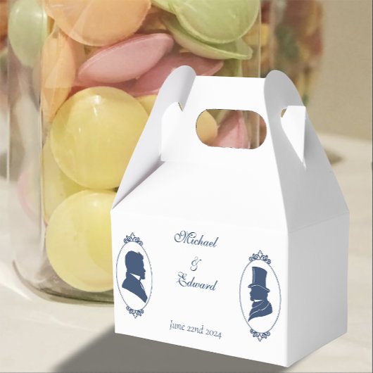 Gay Grooms Regency Blue Rozen Bedankdoosjes