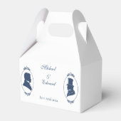 Gay Grooms Regency Blue Rozen Bedankdoosjes (Achterkant)