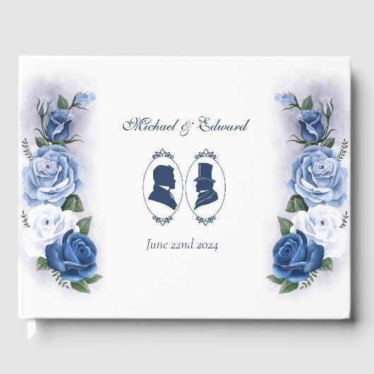 Gay Grooms Regency Blue Rozen Gastenboek (Voorkant)