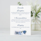 Gay Grooms Regency Blue Rozen Informatiekaartje (Staand voorkant)