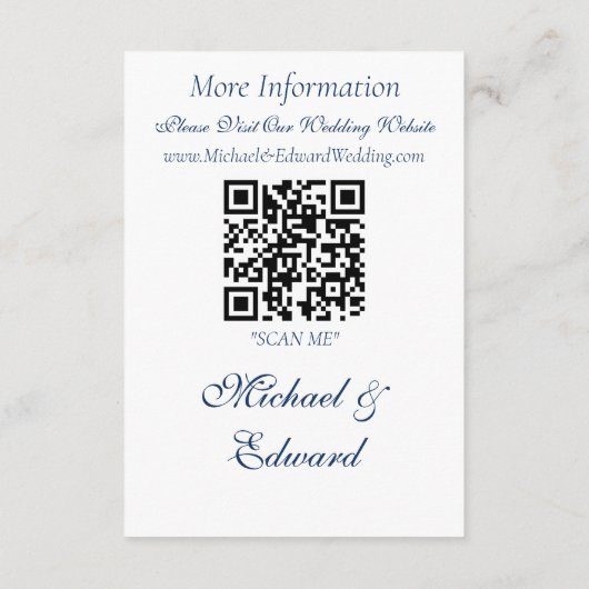 Gay Grooms Regency Blue Rozen Informatiekaartje (Achterkant)