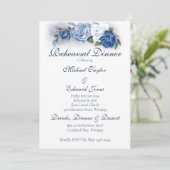 Gay Grooms Regency Blue Rozen Kaart (Staand voorkant)