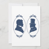 Gay Grooms Regency Blue Rozen Kaart (Achterkant)