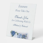 Gay Grooms Regency Blue Rozen Reclamebord Met Voetstuk (Voorkant)