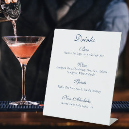 Gay Grooms Regency Blue Rozen Reclamebord Met Voetstuk