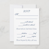 Gay Grooms Regency Blue Rozen RSVP Kaartje (Voorkant)