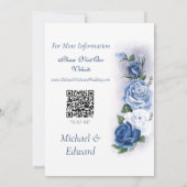Gay Grooms Regency Blue Rozen Save The Date (Achterkant)