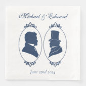 Gay Grooms Regency Blue Rozen Servet