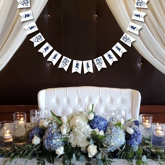 Gay Grooms Regency Blue Rozen Vlaggetjes