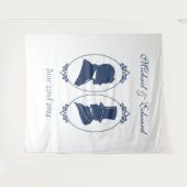 Gay Grooms Regency Blue Rozen Wandkleed (Voorkant (horizontaal))