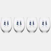 Gay Grooms Regency Blue Rozen Wijnglas Zonder Voet (Achterkant)