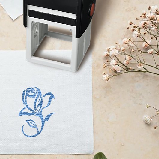 Gay Grooms Regency Blue Rozen Zelfinktende Stempel