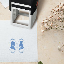 Gay Grooms Regency Blue Rozen Zelfinktende Stempel