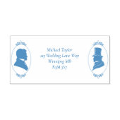 Gay Grooms Regency Blue Rozen Zelfinktende Stempel (Design)