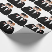 Gay Grooms Wedding Cadeaupapier (Hoek)