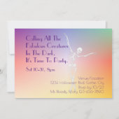 Gay Halloween-feest LGBTQ regenboogvlag kleurrijk Kaart (Achterkant)