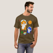 Gay Hamster in Space Gay Pride T-shirt (Voorkant volledig)