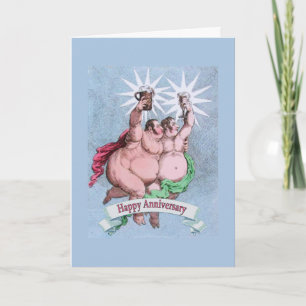 Gay Happy Anniversary Twin Stars Kaart