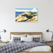 Gay Head Cliffs and Life Saving Station Uitzicht Canvas Afdruk (Insitu (Slaapkamer))