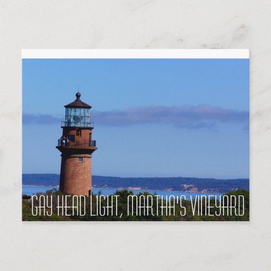 Gay Head Light Martha's Vineyard Briefkaart (Voorkant)