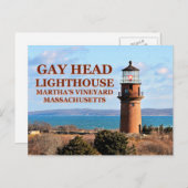 Gay Head Lighthouse, Martha's Vineyard MA Briefkaart (Voorkant / Achterkant)