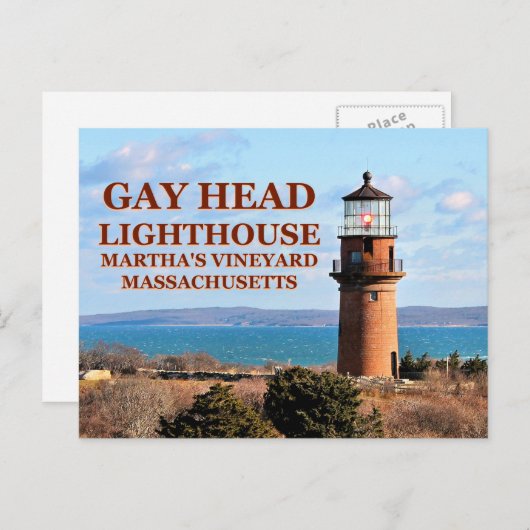 Gay Head Lighthouse, Martha's Vineyard MA Briefkaart (Voorkant / Achterkant)