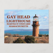 Gay Head Lighthouse, Martha's Vineyard MA Briefkaart (Voorkant)