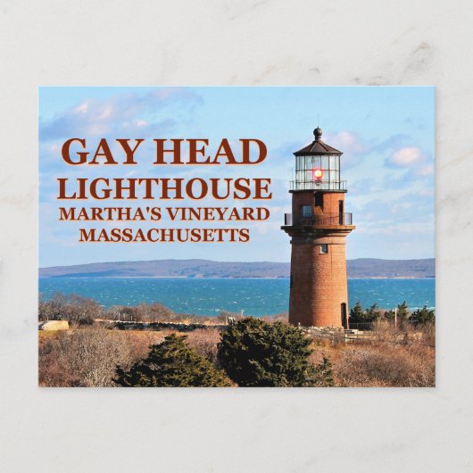 Gay Head Lighthouse, Martha's Vineyard MA Briefkaart (Voorkant)