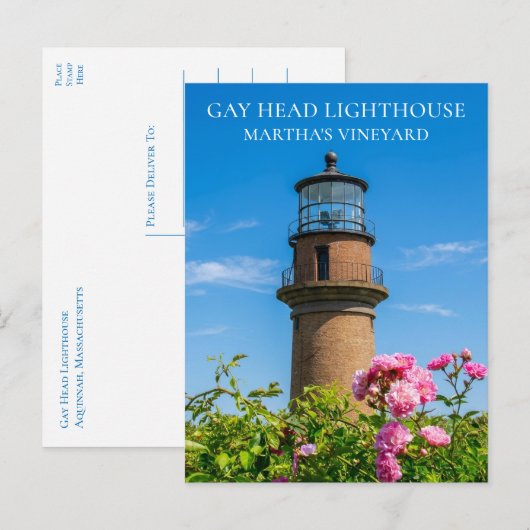 Gay Head Lighthouse Marthas Vineyard MA Briefkaart (Voorkant / Achterkant)