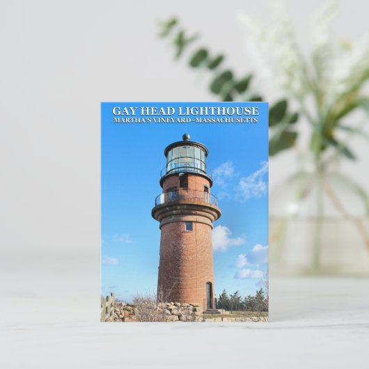 Gay Head Lighthouse, Martha's Vineyard MA Briefkaart (Staand voorkant)