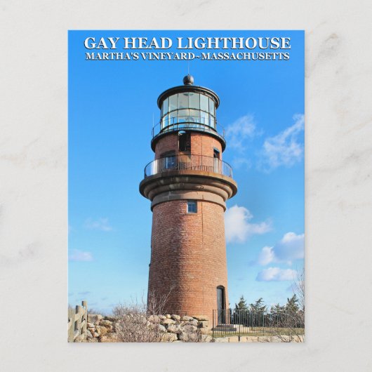 Gay Head Lighthouse, Martha's Vineyard MA Briefkaart (Voorkant)