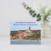 Gay Head Lighthouse, Martha's Vineyard MA Briefkaart (Staand voorkant)