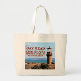 Gay Head Lighthouse, Martha's Vineyard MA Grote Tote Bag
