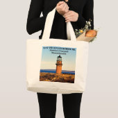 Gay Head Lighthouse, Martha's Vineyard MA Grote Tote Bag (Voorkant (product))