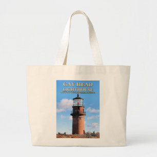 Gay Head Lighthouse, Martha's Vineyard MA Grote Tote Bag
