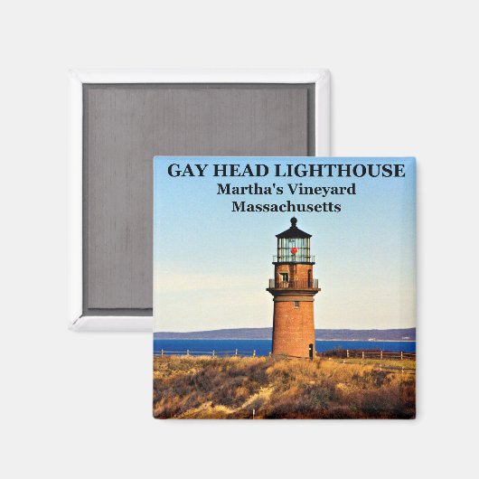 Gay Head Lighthouse, Martha's Vineyard MA Magneet (Voorkant / Achterkant)