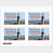 Gay Head Lighthouse, Martha's Vineyard MA Rechthoekige Sticker (Vel)