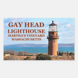 Gay Head Lighthouse, Martha's Vineyard MA Rechthoekige Sticker