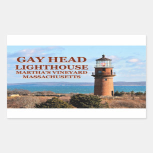 Gay Head Lighthouse, Martha's Vineyard MA Rechthoekige Sticker