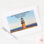 Gay Head Lighthouse, Martha's Vineyard MA Rechthoekige Sticker (Envelop)
