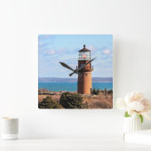Gay Head Lighthouse, Martha's Vineyard Wall Clock Vierkante Klok (Huis)