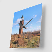 Gay Head Lighthouse, Martha's Vineyard Wall Clock Vierkante Klok (Hoek)