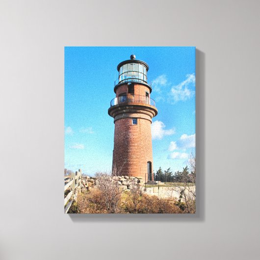Gay Head Lighthouse, Massachusetts Wrapped Canvas (Voorkant)