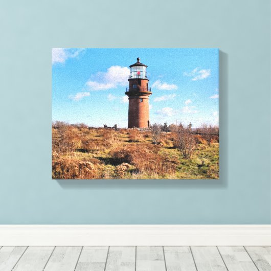 Gay Head Lighthouse, Massachusetts Wrapped Canvas (Insitu (Houten vloer))