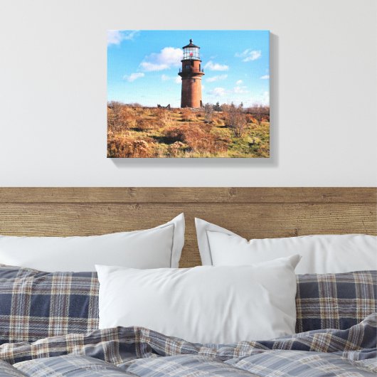 Gay Head Lighthouse, Massachusetts Wrapped Canvas (Insitu (Slaapkamer))
