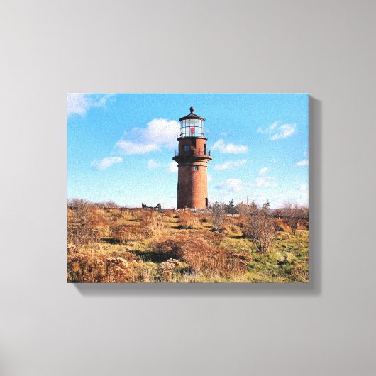 Gay Head Lighthouse, Massachusetts Wrapped Canvas (Voorkant)