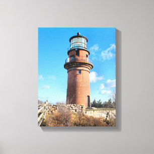 Gay Head Lighthouse, Massachusetts Wrapped Canvas Afdruk