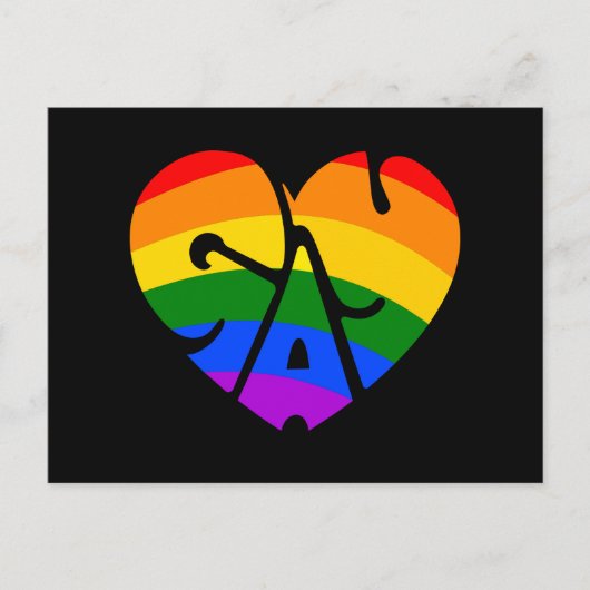 Gay Heart Briefkaart (Voorkant)