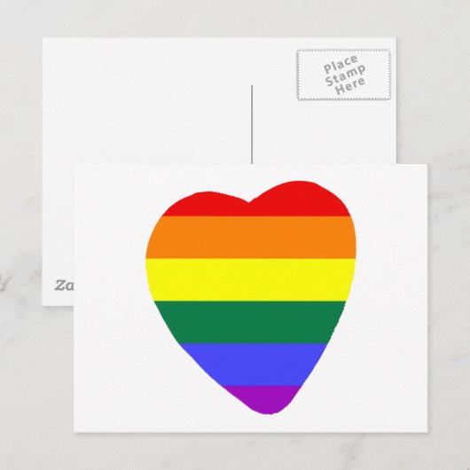 Gay Heart Briefkaart (Voorkant / Achterkant)